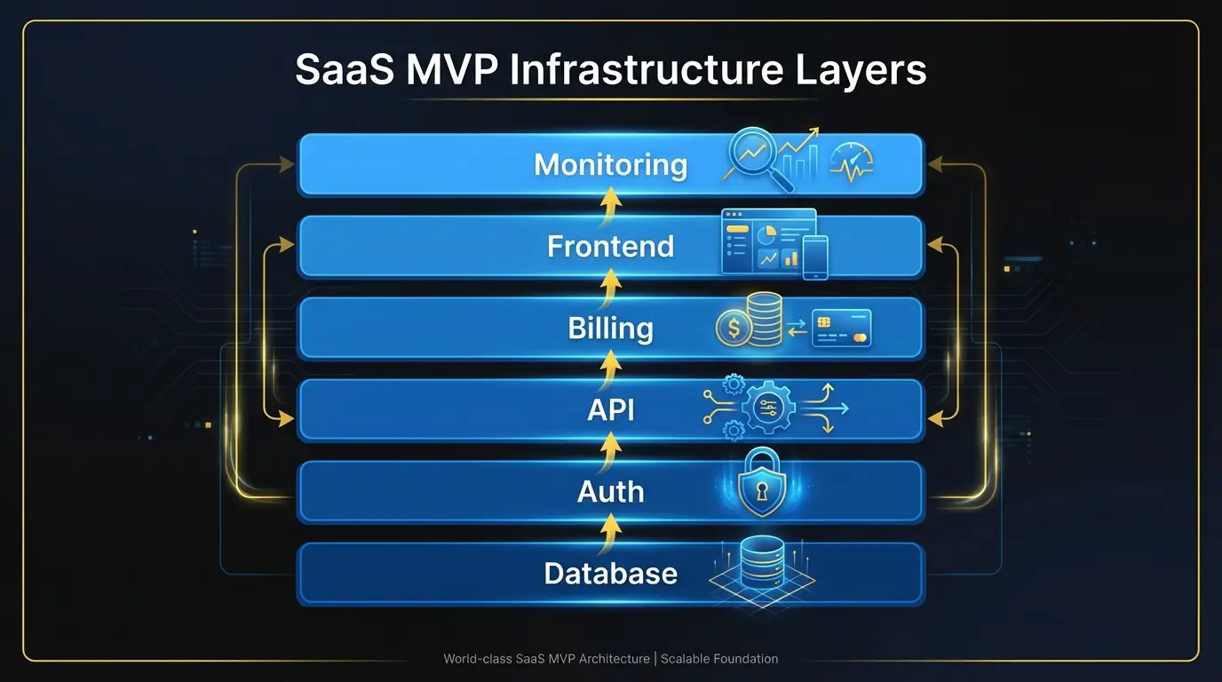Couches d'infrastructure essentielles d'un MVP SaaS